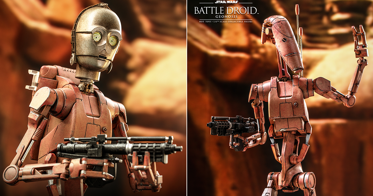 Hot Toys星際大戰二部曲複製人全面進攻戰鬥機器人 吉奧諾西斯 Battle Droid Geonosis 1 6 比例收藏級人偶