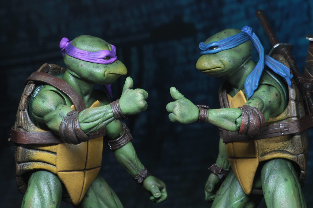 neca《忍者龟(1990)》四人套装组 teenage mutant ninja turtles