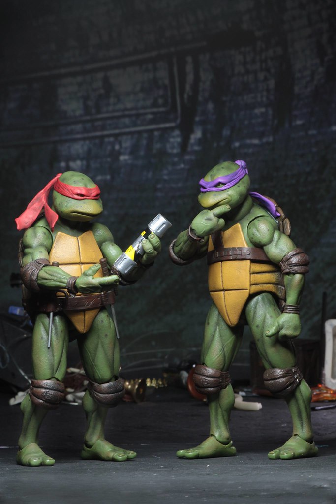 neca《忍者龟(1990)》四人套装组 teenage mutant ninja turtles