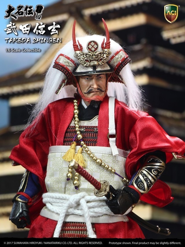 ACI TOYS 新品：1/6 日本戰國大名傳- 武田信玄可動人偶- 普通版