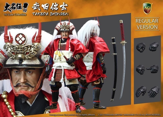 ACI TOYS 新品：1/6 日本戰國大名傳- 武田信玄可動人偶- 普通版