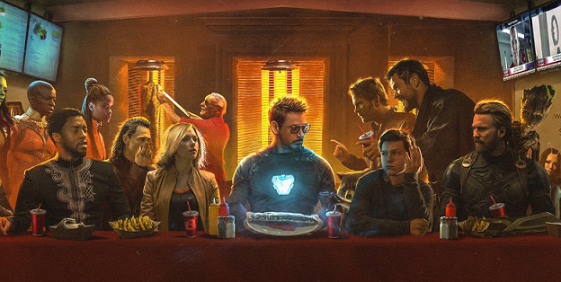 紀念《復仇者聯盟：無限之戰》，網友仿效《最後的晚餐》繪製《最後的沙威瑪》角色配對細節驚人！