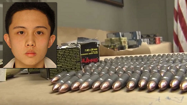 孫安佐涉嫌預謀美國高中槍擊案案情新發展，警方於住處搜出逾１６００發子彈與手槍