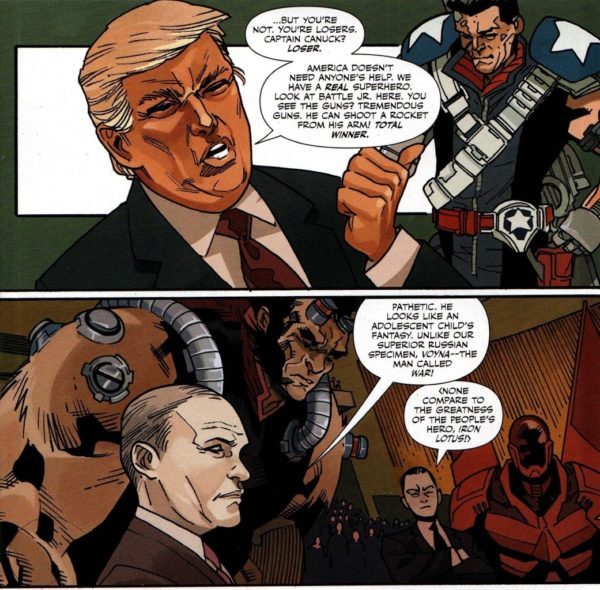 川普與普丁將在加拿大漫畫的超級英雄宇宙裡互相大戰？
