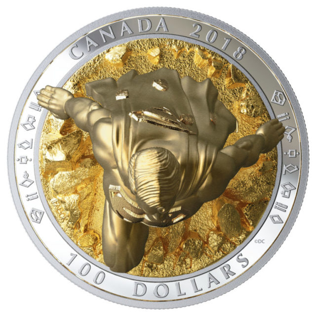 「加拿大皇家鑄幣廠」用漫畫家 Jason Fabok 設計做出價值 100 美金的超人 3D 紀念硬幣