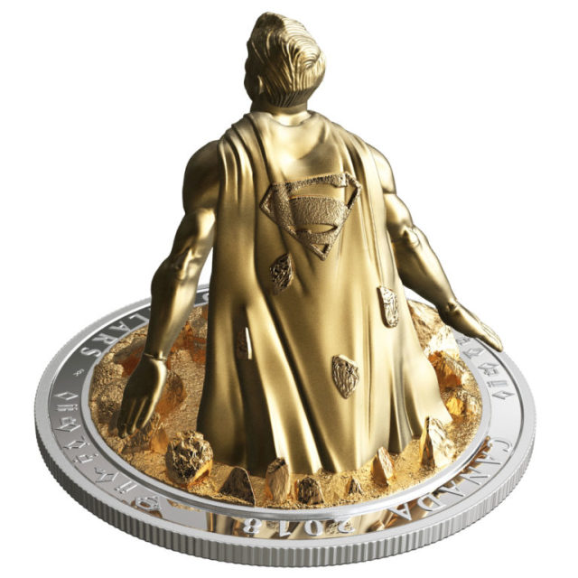 「加拿大皇家鑄幣廠」用漫畫家 Jason Fabok 設計做出價值 100 美金的超人 3D 紀念硬幣