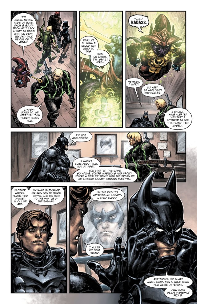 【不義聯盟相關】反抗軍的新蝙蝠俠真面目公開！太空超人遭遇到超人與骷髏王聯合設下的陷阱？