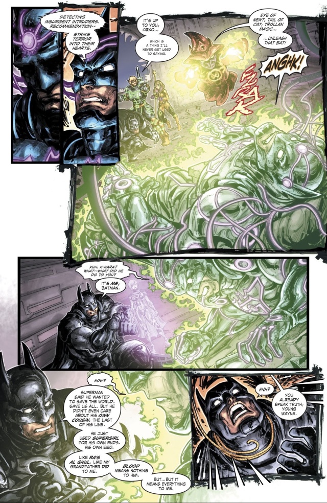 【不義聯盟相關】反抗軍的新蝙蝠俠真面目公開！太空超人遭遇到超人與骷髏王聯合設下的陷阱？