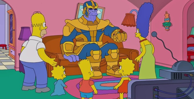 【ＭＣＵＸ辛普森】薩諾斯霸佔辛普森一家的沙發並用奶嘴消滅掉福斯卡通宇宙一半的生命！