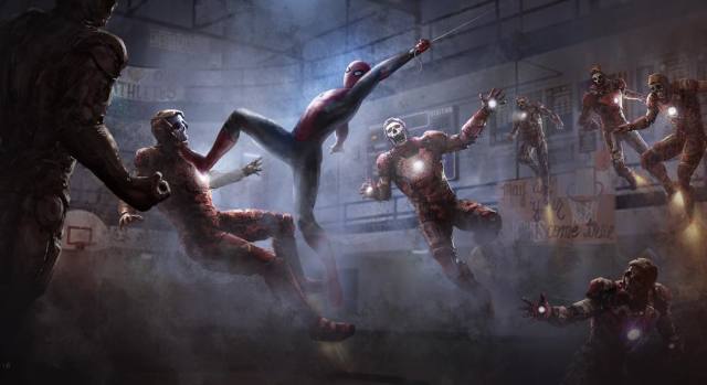 《蜘蛛人：離家日》電影藝術圖揭開原始劇情會讓彼得大戰鋼鐵人殭屍軍團？！（內有多圖）