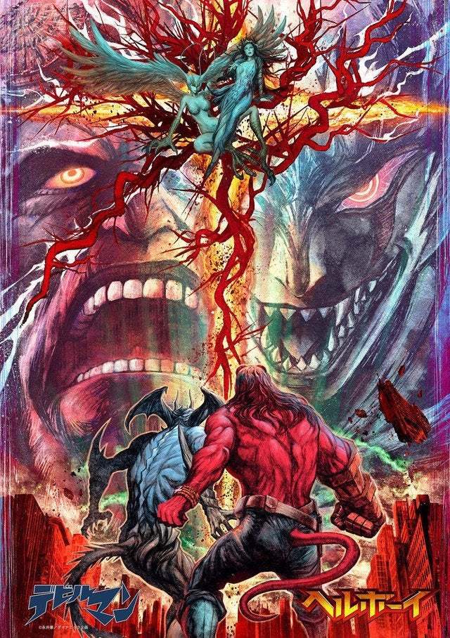 日本為宣傳《地獄怪客：血后的崛起》的上映而推出「惡魔人與地獄怪客」合作海報！