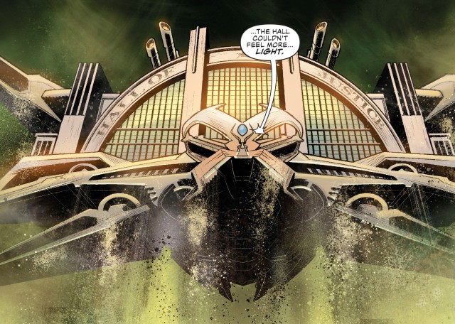 【ＤＣ宇宙相關】蝙蝠俠的另一項祕密武器居然是正義聯盟基地所變成的戰艦！