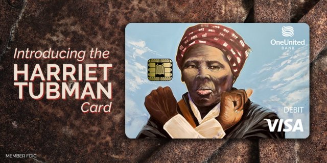 黑人廢奴主義運動家哈莉特．塔布曼在美國 VISA 卡上擺出 Wakanda Forever 手勢，但似乎引起了部分民眾的不滿