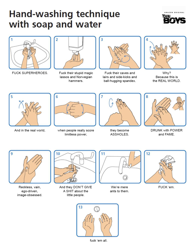 武漢肺炎來襲！讓《黑袍糾察隊》來教你什麼叫「最正確的洗手口訣」！