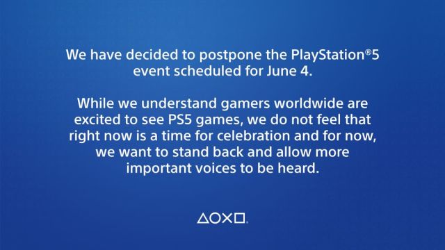 索尼互動娛樂宣布 6 月 5 日 PS5 線上發表會因美國社會局勢而延期舉辦