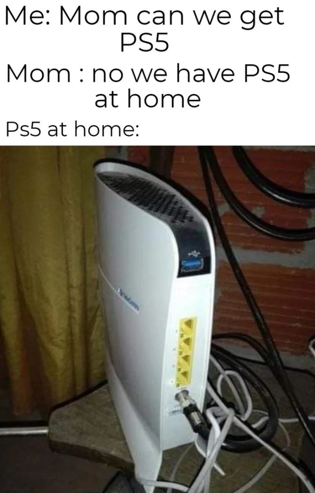 這是新的路由器 PLASH SPEED 5啊！新主機 PS5 已經被網路上的鄉民們瘋狂惡搞啦！
