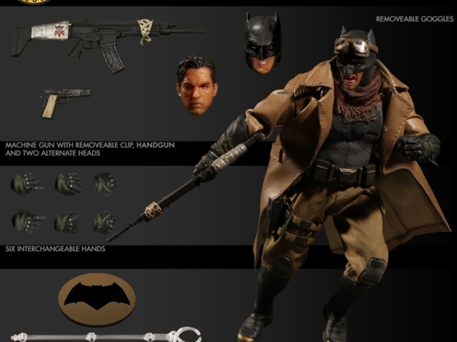Mezco's One:12 推出《蝙蝠俠對超人：正義曙光》的噩夢版蝙蝠俠公仔