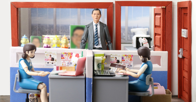 【玩具人。TOYXDDD。投稿】[ RE-MENT+FIGMA ] 日本辦公室場景 定格小故事動畫