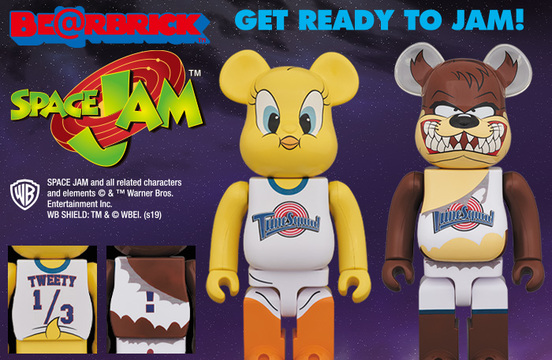 MEDICOM TOY BE@RBRICK《怪物奇兵》崔弟、魔鬼塔斯 400%（SPACE JAM  TWEETY & TASMANIAN DEVIL 400％）Get ready to jam！