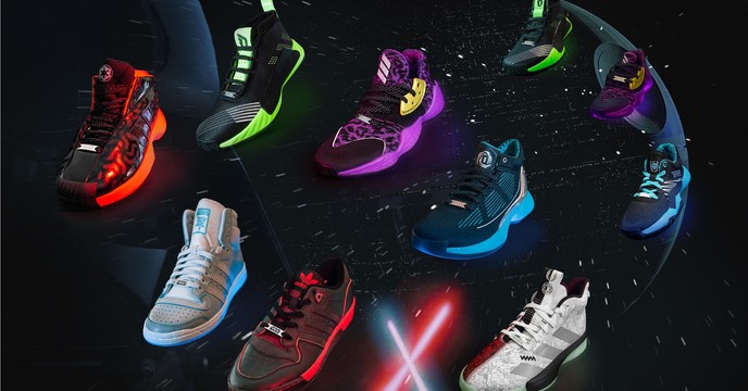 球迷星戰迷嗨翻！Adidas Basketball x《STAR WARS》 2019 結合 NBA球星推出多款光劍Lightsaber 聯名鞋款