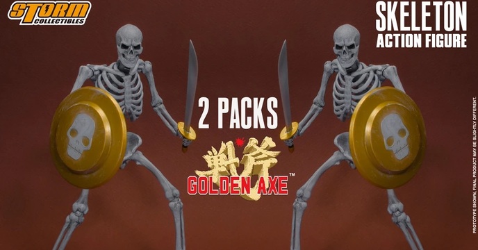沒血沒肉依然很難纏！STORM COLLECTIBLES《戰斧》骷髏戰士 1/12 可動人形（SKELETON TWO PACKS - GOLDEN AXE ACTION FIGURE）