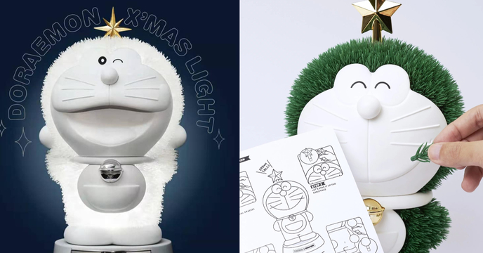 化身閃耀的雪白聖誕樹！Macott Station 哆啦A夢發光聖誕樹（Doraemon X' mas Light 2019）超萌登場