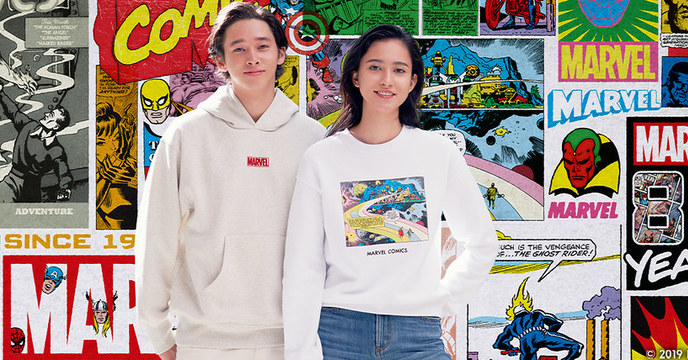 歷代經典LOGO與濃濃美漫風格！GU x 漫威「MARVEL 80週年紀念款」‎推出多款服飾商品（マーベルコミックの80周年を記念したコレクション）