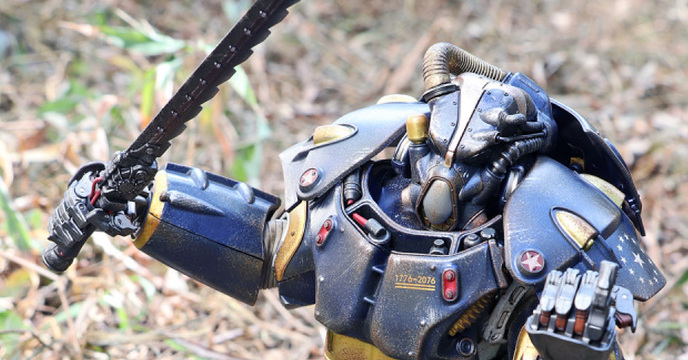 [D.M.S. 玩具報告] Threezero Fallout - X-01 動力裝甲 Tricentennial Bethesda Store 限定色