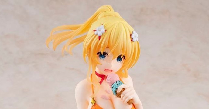 身為聖騎士的我為什麼會穿這種服裝…不、不要看！KDcolle《為美好的世界獻上祝福！》達克妮絲 原作版泳裝Ver. 1/7比例 PVC塗裝完成品（ダクネス 原作版水着Ver.）