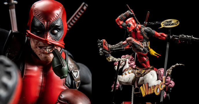 跳過旋轉木馬準備大開殺戒？！ XM Studios Premium Collectibles 系列 Marvel【死侍】Deadpool 1/4 比例全身雕像 Ver A/Ver B