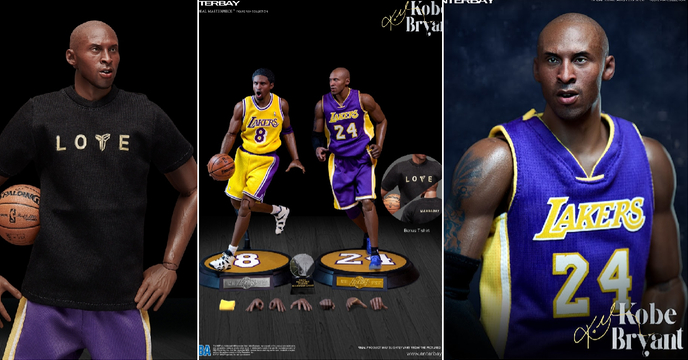 紀念永遠的黑曼巴！ENTERBAY NBA系列 Real Masterpiece「Kobe Bryant 柯比‧布萊恩  小升級再版」1/6 比例 雙人偶作品