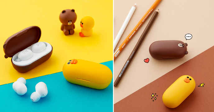 兼具可愛與實用～KH Vatec x LINE FRIENDS 「熊大、莎莉」無線藍芽耳機（라인프렌즈 블루투스 이어폰 브라운/샐리）