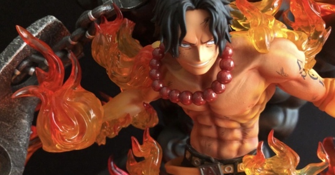 One Piece:火拳炸裂!「頂上戰爭」解銬後的艾斯 : 海賊王 Ace statue HQS by Tsume Art  艾斯 版權 雕像