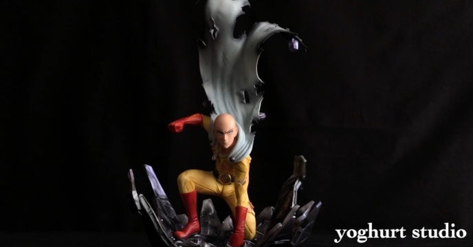 「從月球一躍」一拳超人:Tsume Art xtra figure one punch man 光頭崎玉 saitama