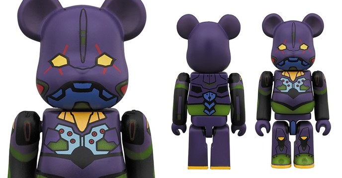 MEDICOM TOY BE@RBRICK《福音戰士新劇場版》初號機 夜間戰鬥 Ver. 蓄光版（初号機 夜間戦闘 Ver. G.I.D.）
