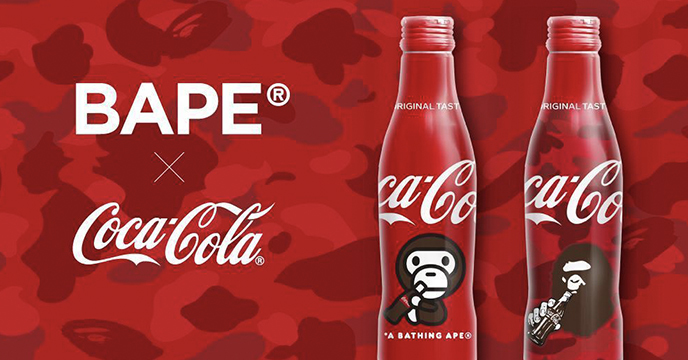 A BATHING APE® x Coca-Cola可口可樂 2020全新聯名！推出兩款限定包裝鋁製可樂瓶【日本Amazon 獨家販售】