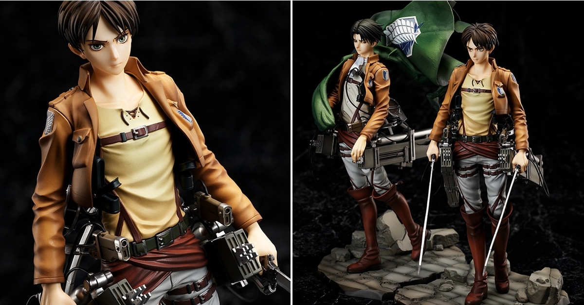 誓言要殺光所有巨人...HOBBY MAX JAPAN《進擊的巨人》艾蓮＆里維 1/7比例PVC塗裝完成品（ エレン&リヴァイ）
