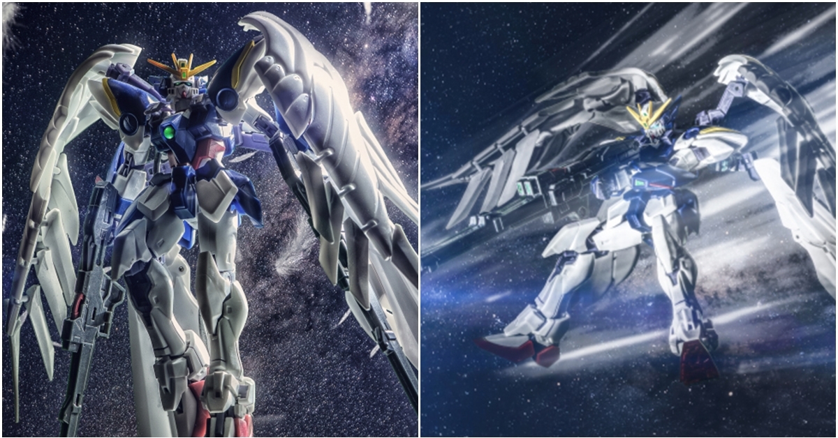 [玩具攝影]萬代Robot魂 Wing Gundam Zero 飛翼零式鋼彈 用一支手電筒打出盒繪般的光質感!!