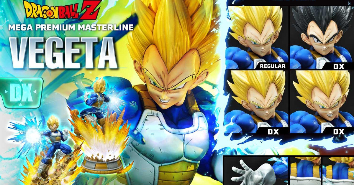 四種賽亞人王子的傲氣表情一次收藏！PRIME1STUDIO×MegaHouse《七龍珠Z》MEGA PREMIUM MASTERLINE 貝吉塔（超級賽亞人）DX版 1/4比例雕像