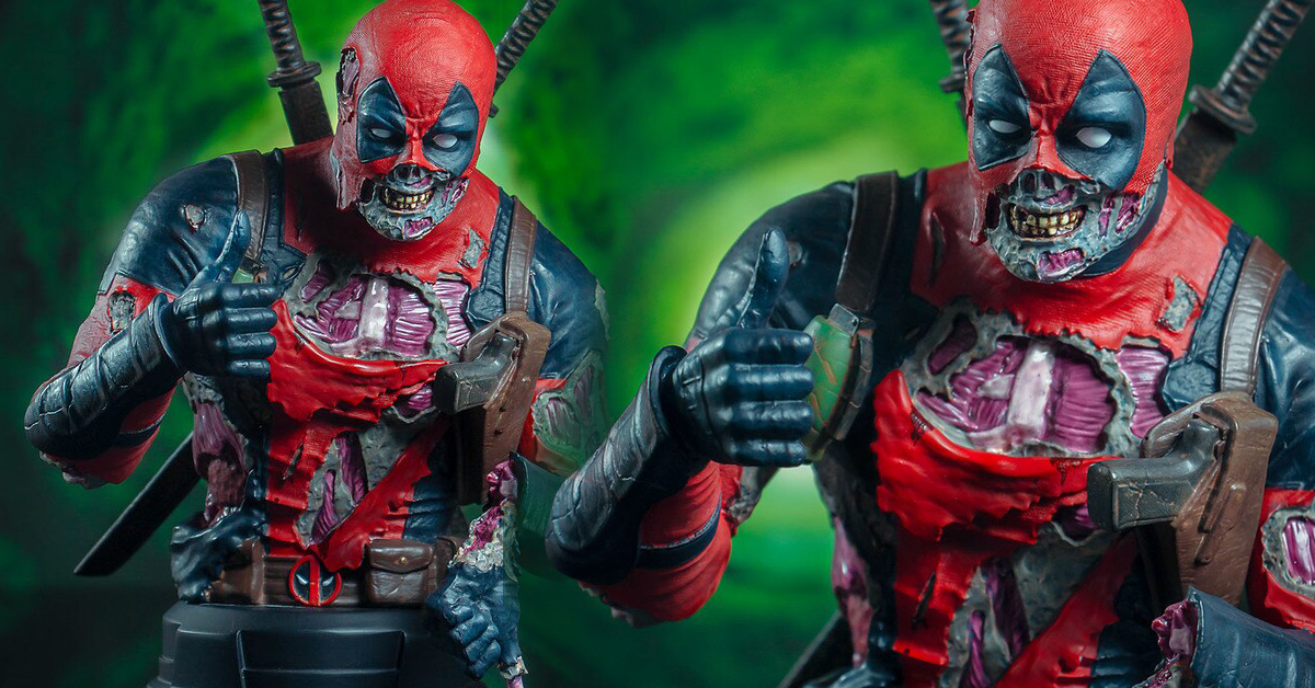 連雙手比讚都有困難！！ Gentle Giant Marvel【殭屍死侍】Deadpool Zombie 1/6 比例半身胸像【2020 SDCC 限定】