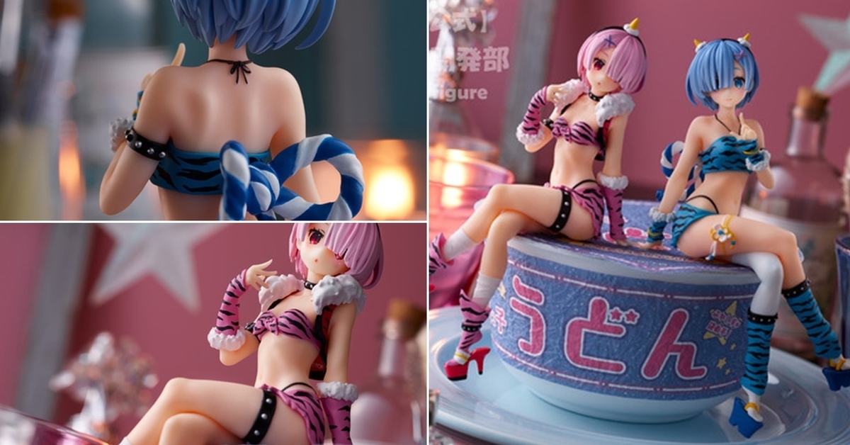 FuRyu 景品《Re:從零開始的異世界生活》雷姆&拉姆 鬼衣裝泡麵蓋模型