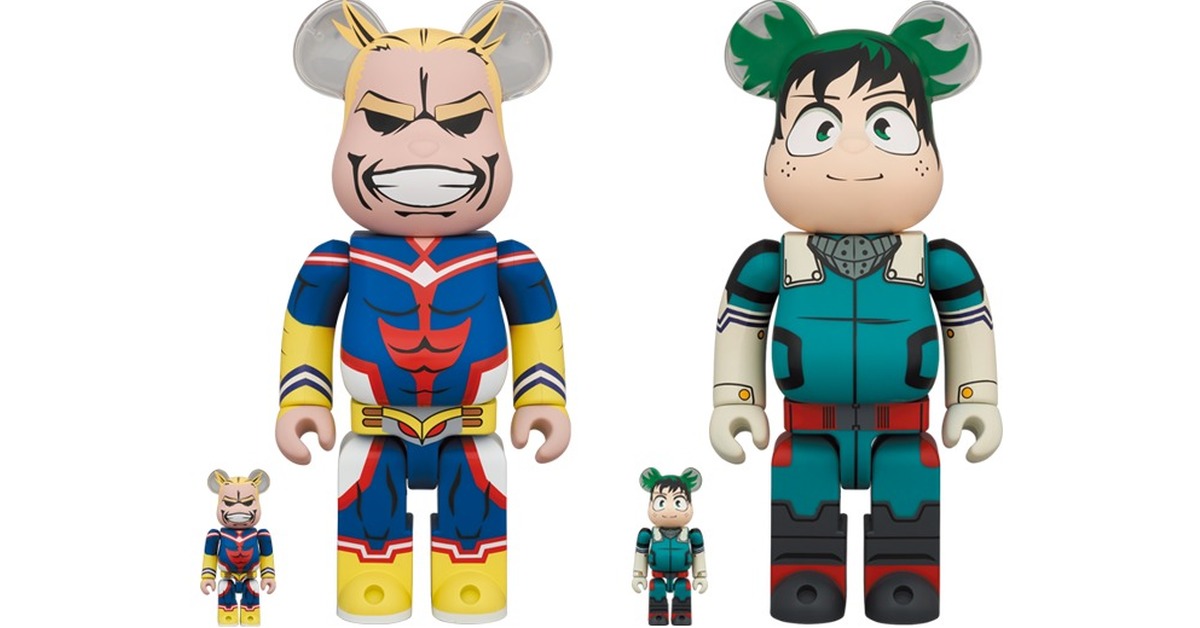 MEDICOM TOY BE@RBRICK 系列《我的英雄學院》綠谷出久、歐爾麥特 100%&400%來啦！