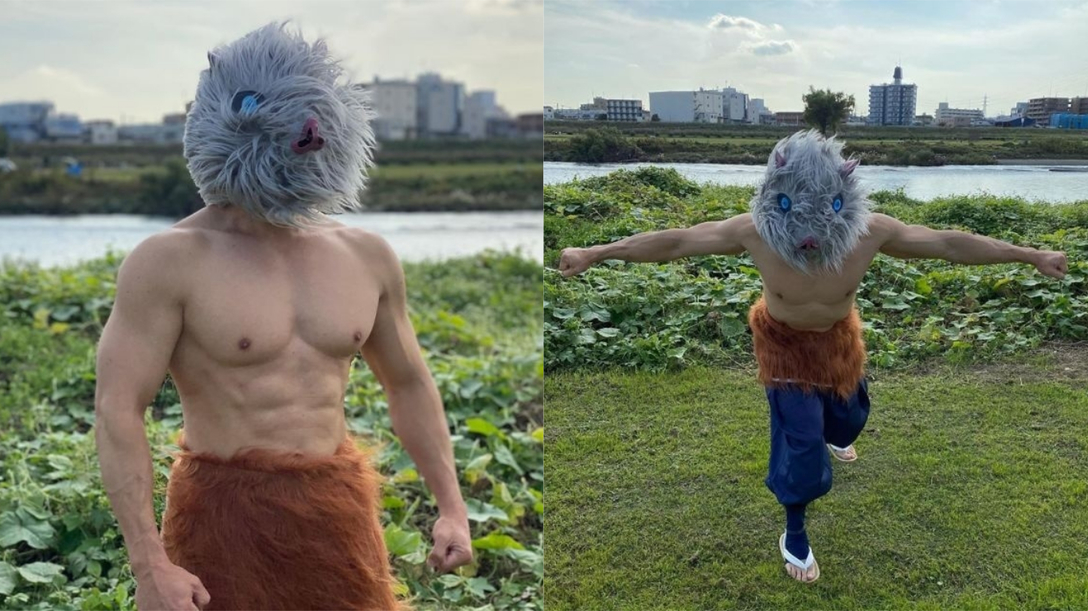 這就是伊之助本人吧！？搞笑藝人Cosplay《鬼滅之刃》嘴平伊之助，滿滿的肌肉連鬼都怕！