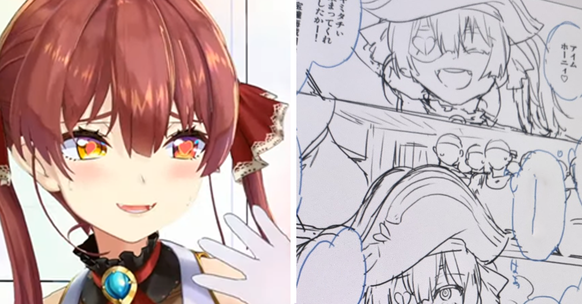「I am horny!」水龍敬老師也廚Hololive  寶鐘瑪琳本本線稿曝光!!