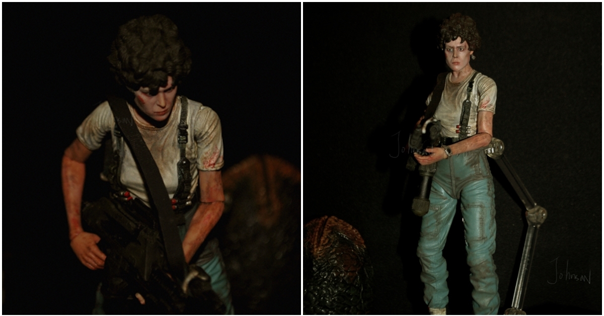NECA7吋可動 異形女王 艾倫 雷普莉 細節擬真化塗裝作品 還原電影風味