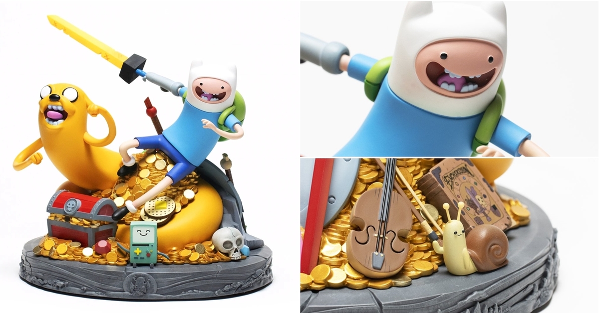 十周年紀念！MONDO《探險活寶Adventure Time》老皮&阿寶 雕像 精緻細節充滿彩蛋