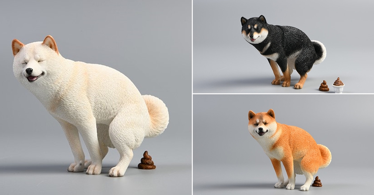 洋溢幸福的表情～JxK Studio 擬真動物系列 推出三款爆笑「柴犬半蹲」1/6比例塗裝完成品