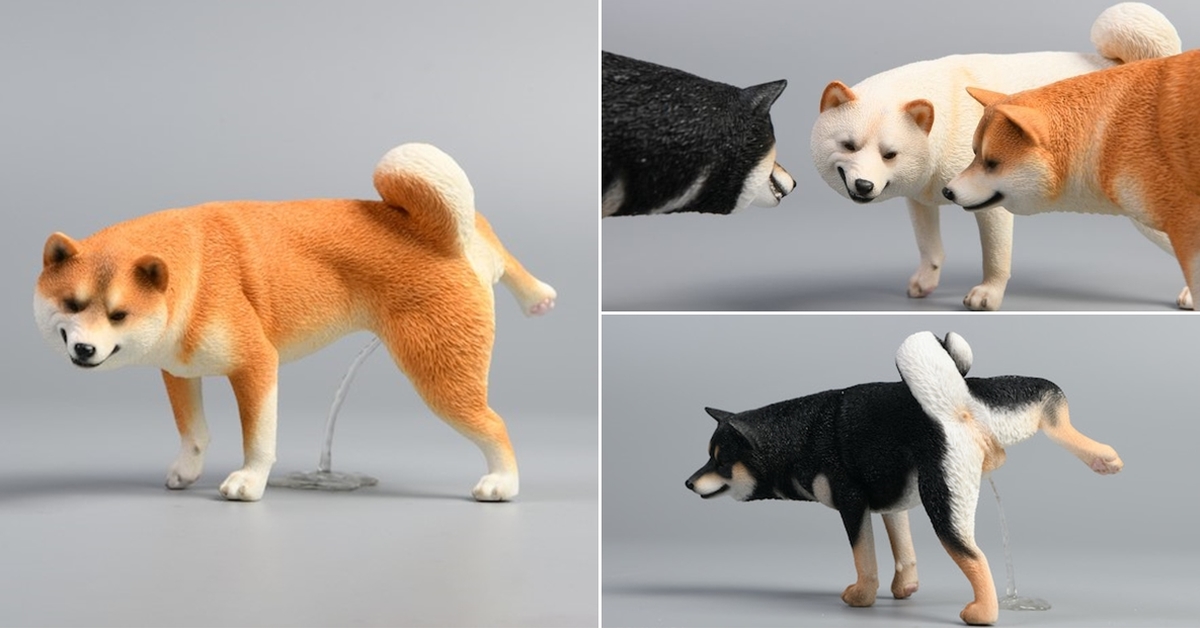 超萌賊笑～JxK Studio 擬真動物系列 推出三款正在尿尿的「柴犬抬腿款」1/6比例塗裝完成品