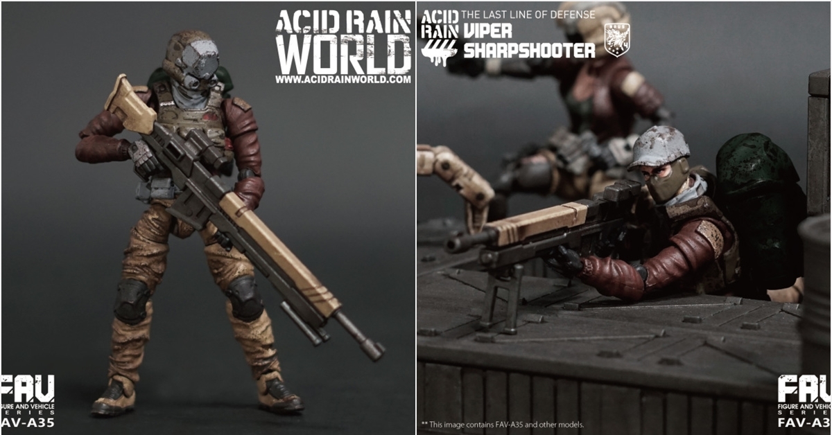 不容忽視的沙色戰力！「ACID RAIN WORLD」1:18可動人偶系列_FAV-A35《蝮蛇神槍手》
