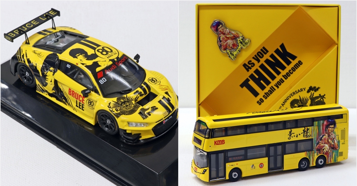 一砲三響！Pop Race - 1/43 & 1/64 Audi R8 LMS Burse Lee Marking + Tiny 1/110 九巴前衛富豪 - 李小龍 B8L